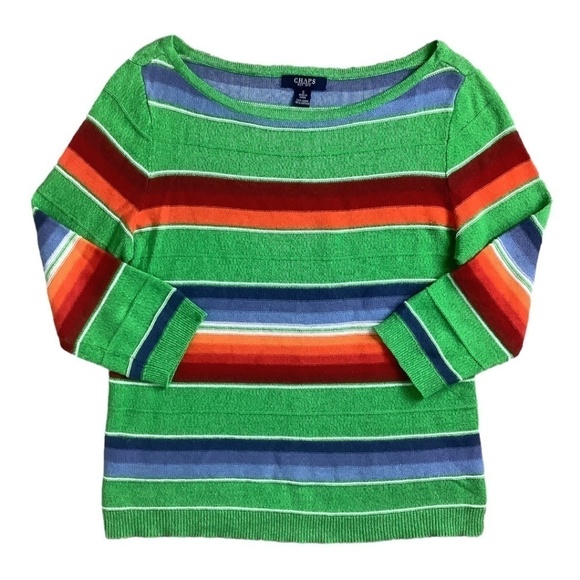 Linen Blend 3/4 Sleeve Blouse Top Sz Small - Picture 5 of 9